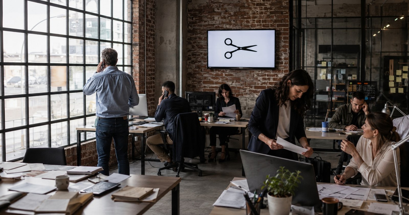 A modern SME team working through cash-flow pressure and payment-discipline decisions